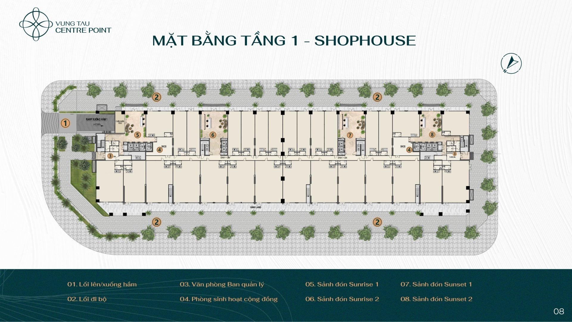 Mặt bằng tầng 1 Vũng Tàu Centre Point