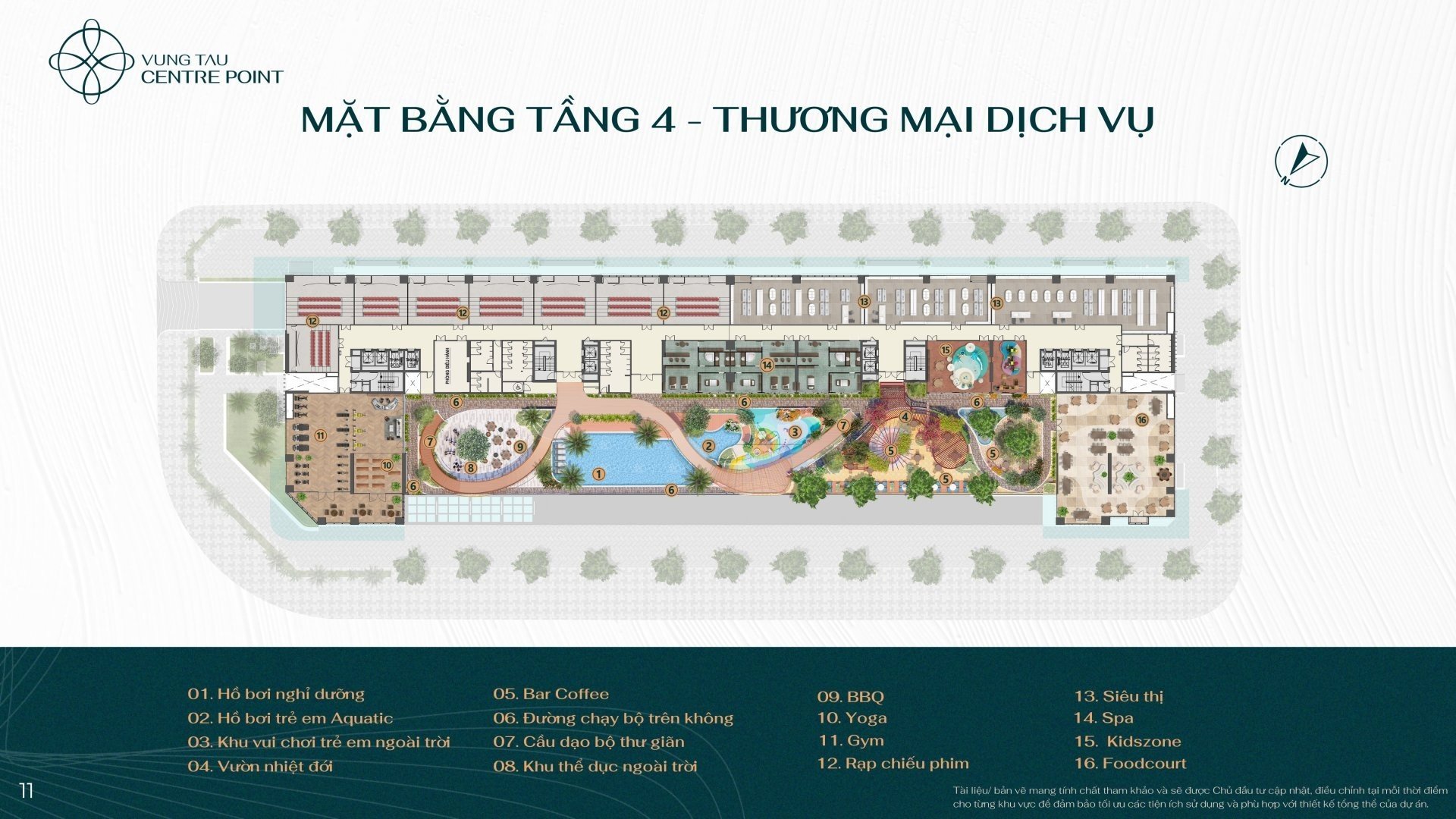 Mặt bằng tầng 4 Vũng Tàu Centre Point