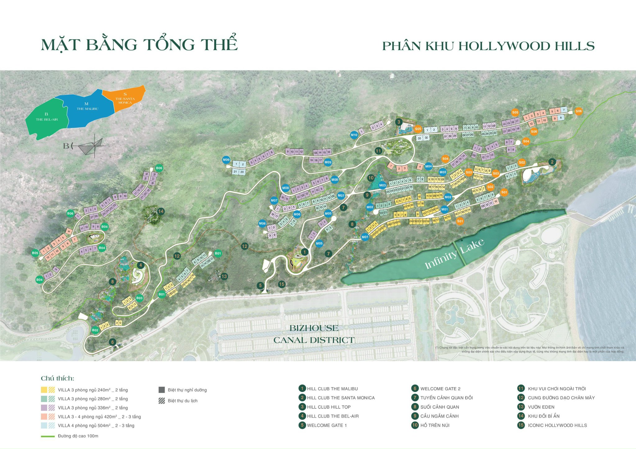 Mặt bằng tổng thể biệt thự Hollywood Hills