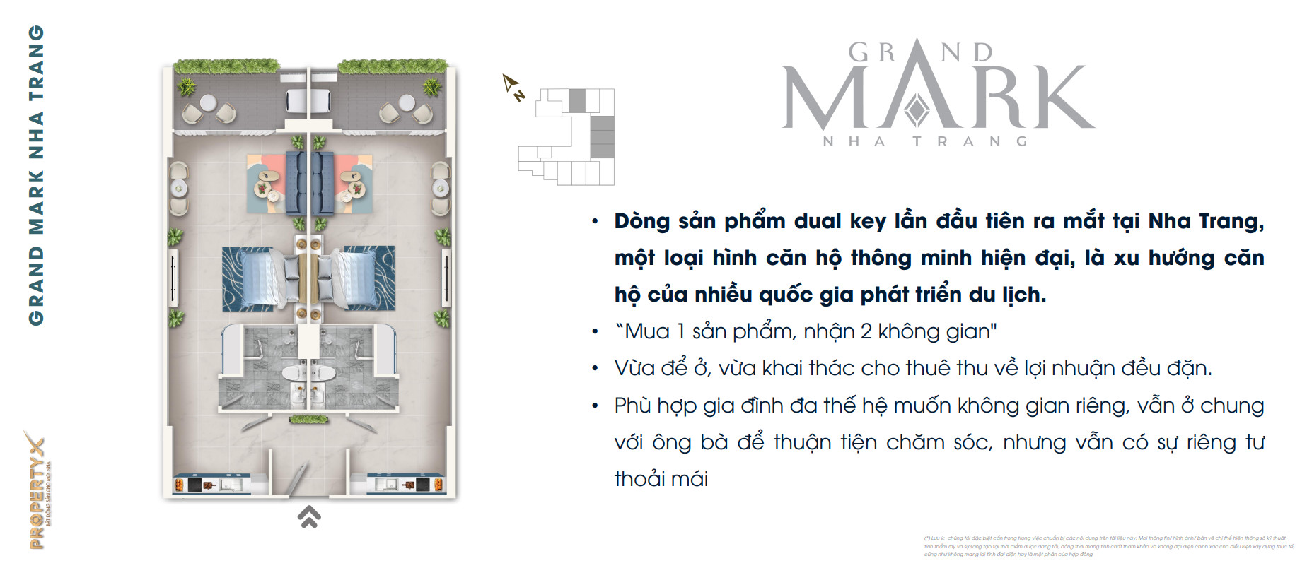 Thiết kế cănDual Key Grand Mark Nha Trang