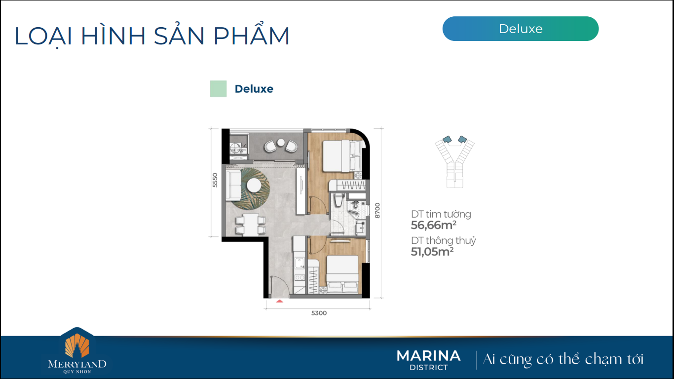 Căn hộ 1PN+ Marina District