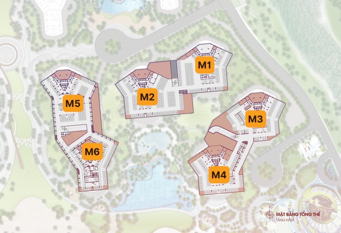 Mặt bằng tầng hầm các Block Marina District